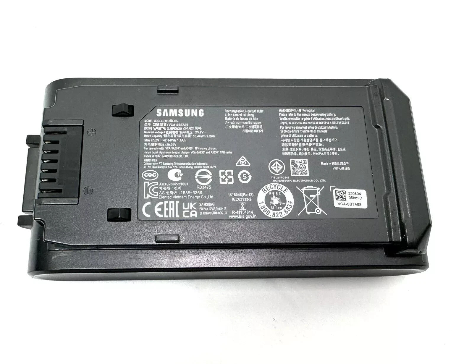 NEW Samsung Bespoke Jet Vacuum Battery Rechargeable Lithium Ion Black VCA-SBTA95
