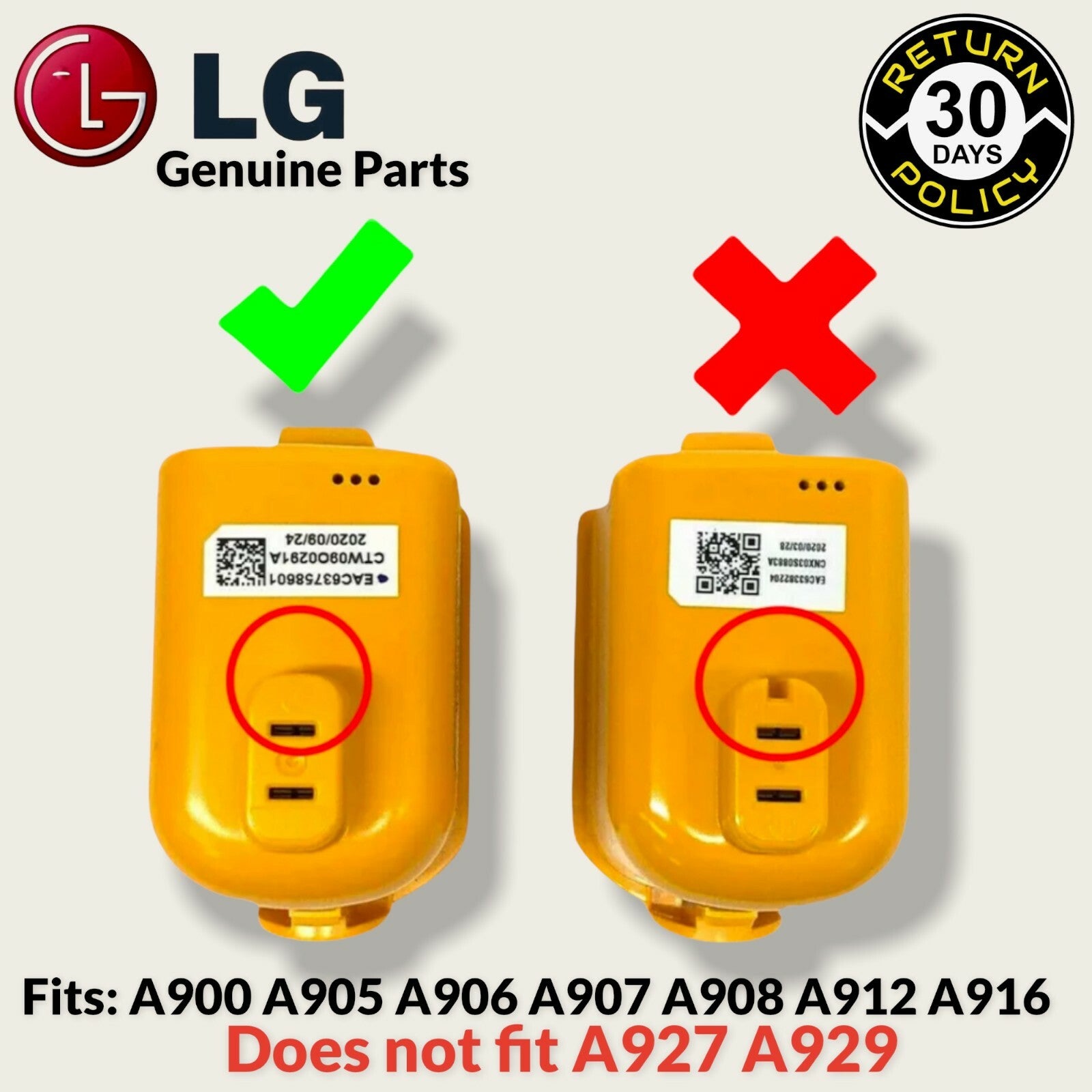 NEW OEM LG CordZero A9 A900 A905 A906 A907 A908 Rechargeable Lithium-ion Battery