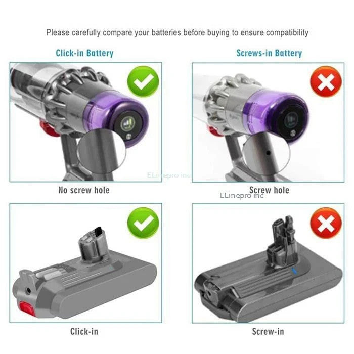 NEW Genuine Dyson SV15 Vacuum 25.2V Li-ion Click-in Battery Assembly Replacement